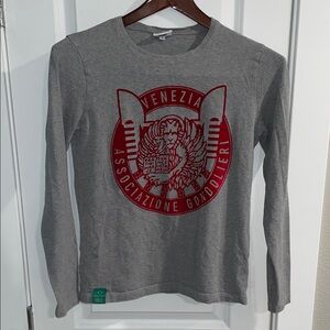 Venezia by Emilio Ceccato Embroidered Gray Long Sleeve Tee